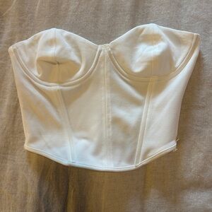 Zara White Bustier Top